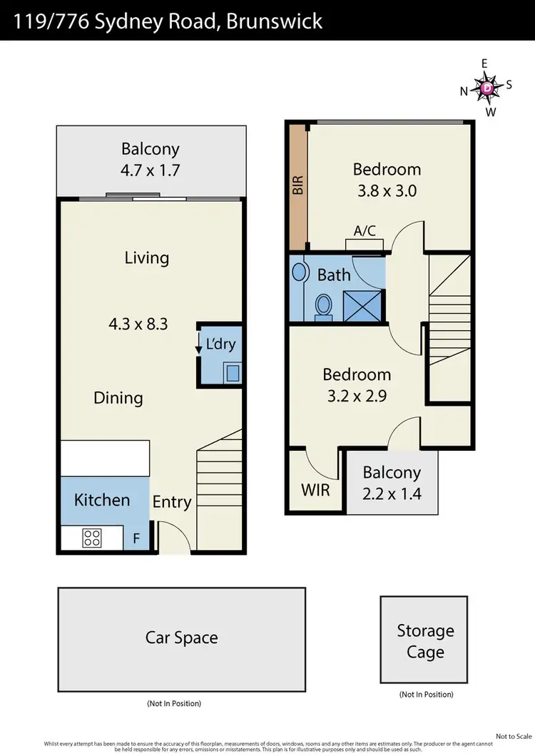 Floorplan of Homely apartment listing, 119/776 Sydney Road, Brunswick VIC 3056