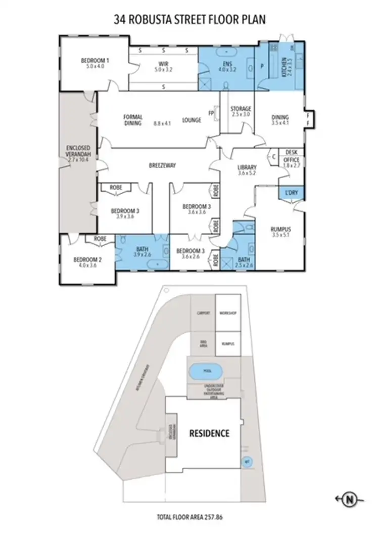 Floorplan of Homely house listing, 34 Robusta Drive, Roma QLD 4455