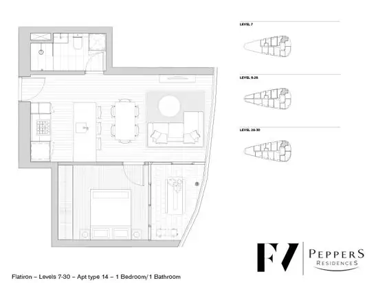 Floorplan of Homely apartment listing, 2014/179 Alfred Street, Fortitude Valley QLD 4006