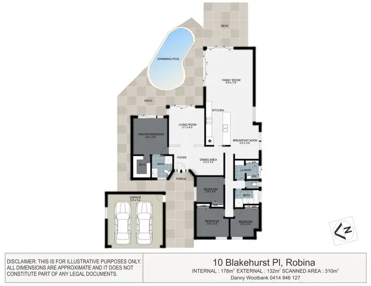 Floorplan of Homely house listing, 10 Blakehurst Place, Robina QLD 4226