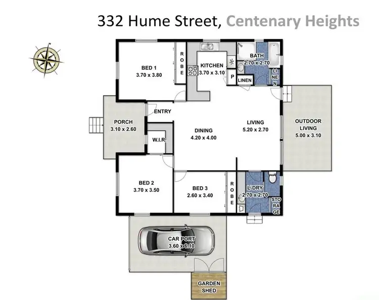 Floorplan of Homely house listing, 332 Hume Street, Centenary Heights QLD 4350