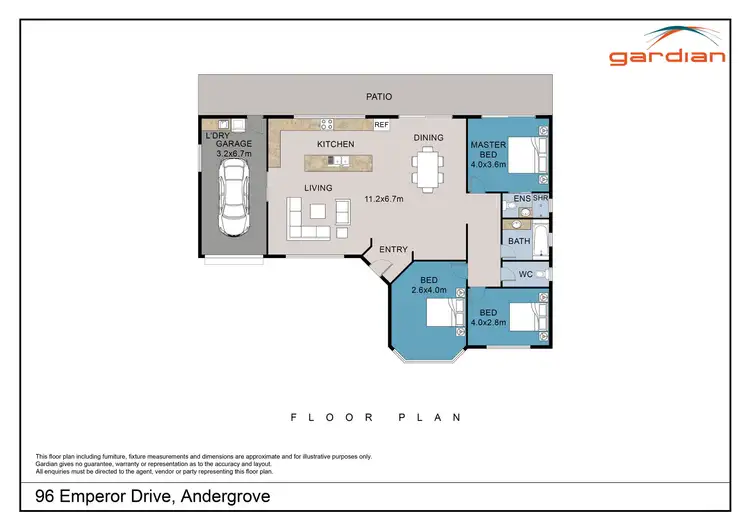 Floorplan of Homely house listing, 96 Emperor Drive, Andergrove QLD 4740