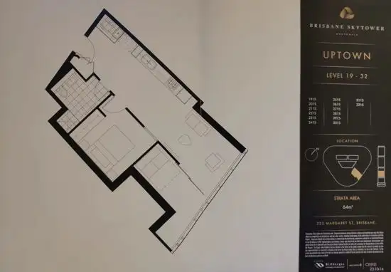 Floorplan of Homely apartment listing, 2615/222 Margaret Street, Brisbane City QLD 4000