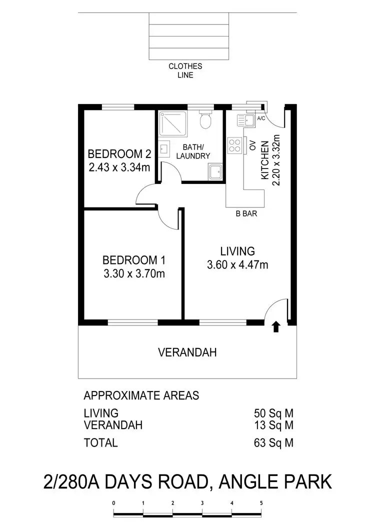 Floorplan of Homely unit listing, 2/280A Days Road, Angle Park SA 5010