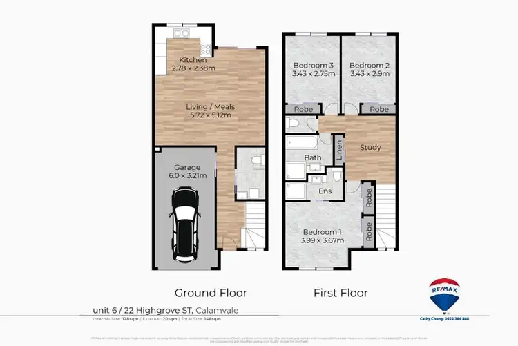 Floorplan of Homely townhouse listing, 6/22 Highgrove ST, Calamvale QLD 4116