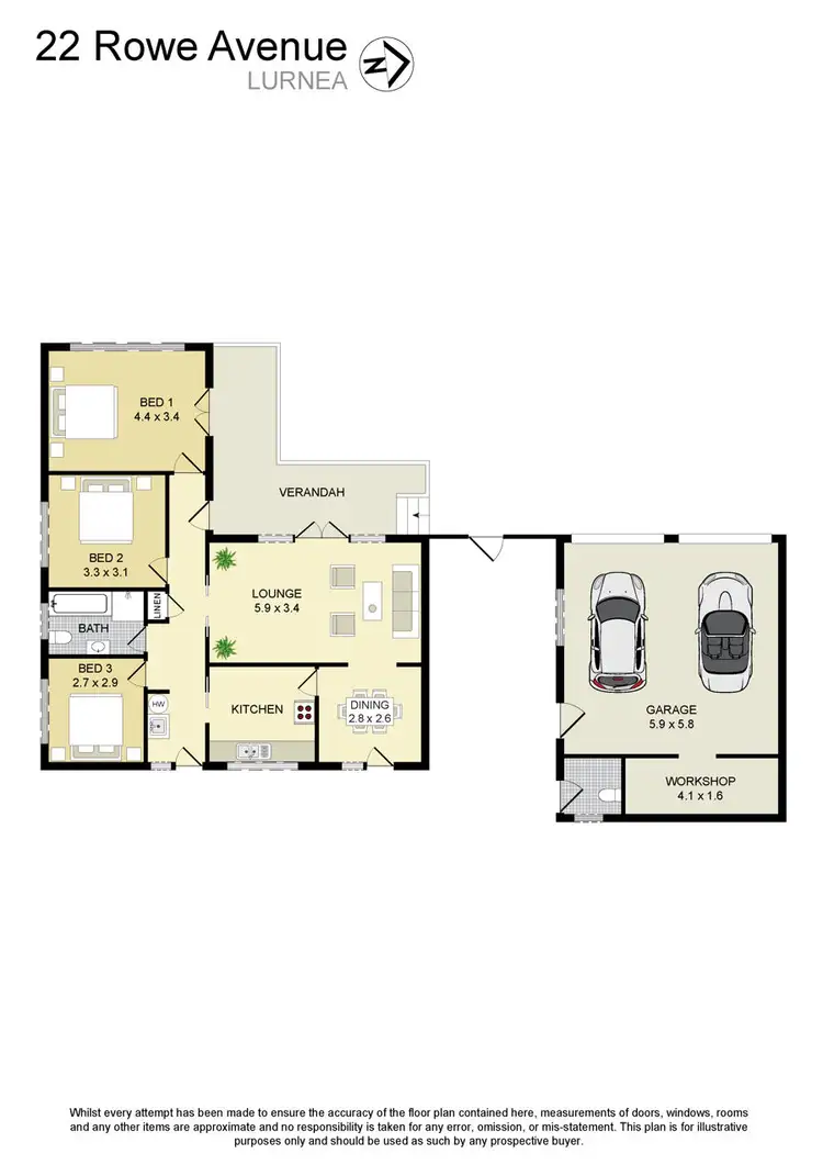 Floorplan of Homely house listing, 22 Rowe Avenue, Lurnea NSW 2170
