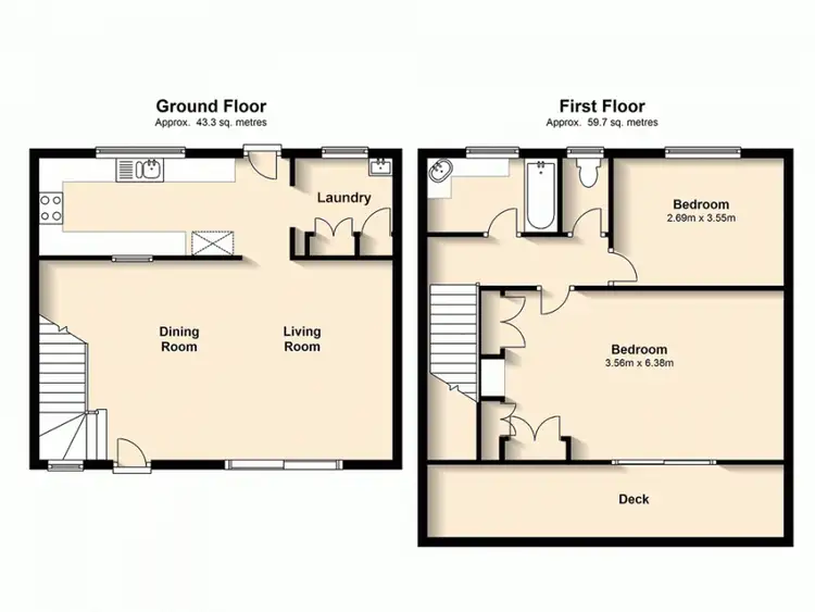Floorplan of Homely townhouse listing, 2/8 Louis Street, Annerley QLD 4103