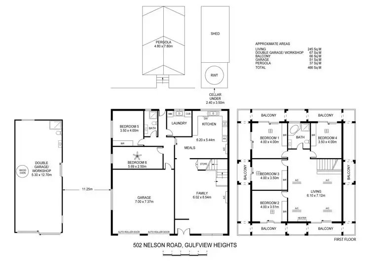 Floorplan of Homely house listing, 502 Nelson Road, Gulfview Heights SA 5096