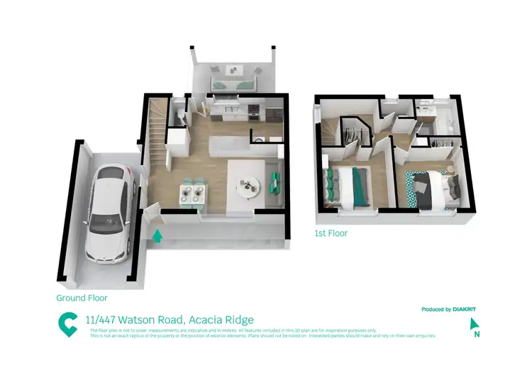 Floorplan of Homely townhouse listing, 11/447 Watson Road, Acacia Ridge QLD 4110