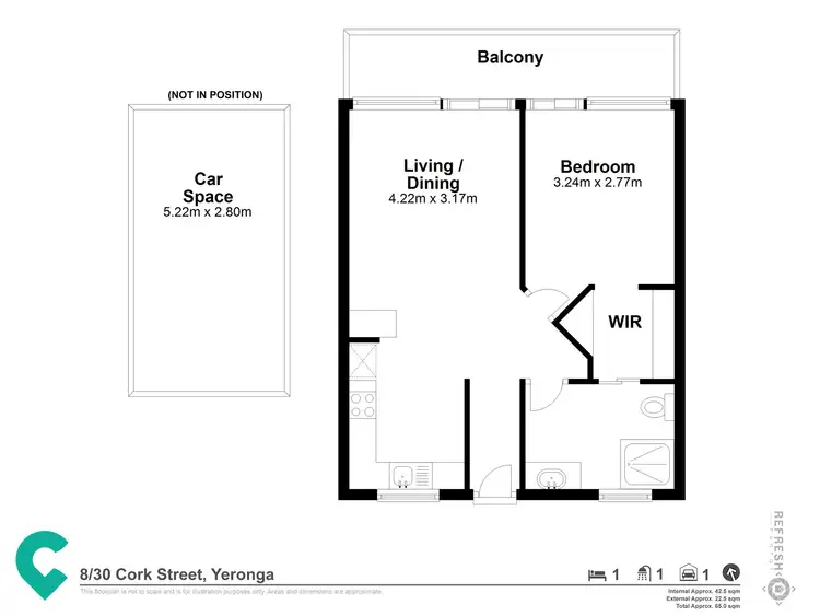 Floorplan of Homely unit listing, 8/30 Cork Street, Yeronga QLD 4104