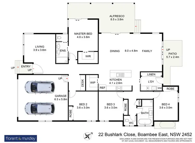 Floorplan of Homely house listing, 22 (Lot 8) Bushlark Cl, Boambee East NSW 2452