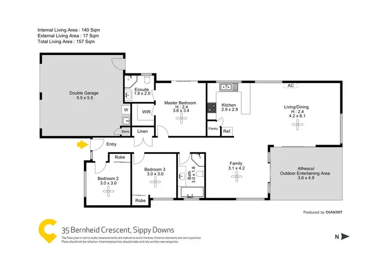 Floorplan of Homely house listing, 35 Bernheid Crescent, Sippy Downs QLD 4556