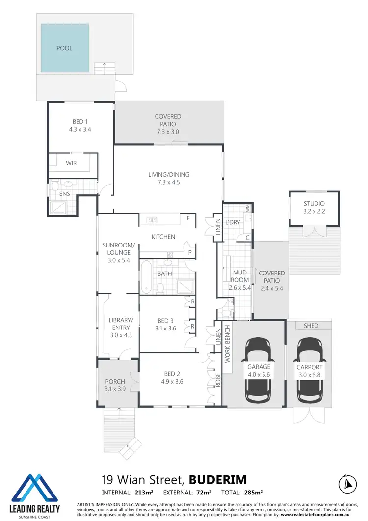Floorplan of Homely house listing, 19 Wian St, Buderim QLD 4556