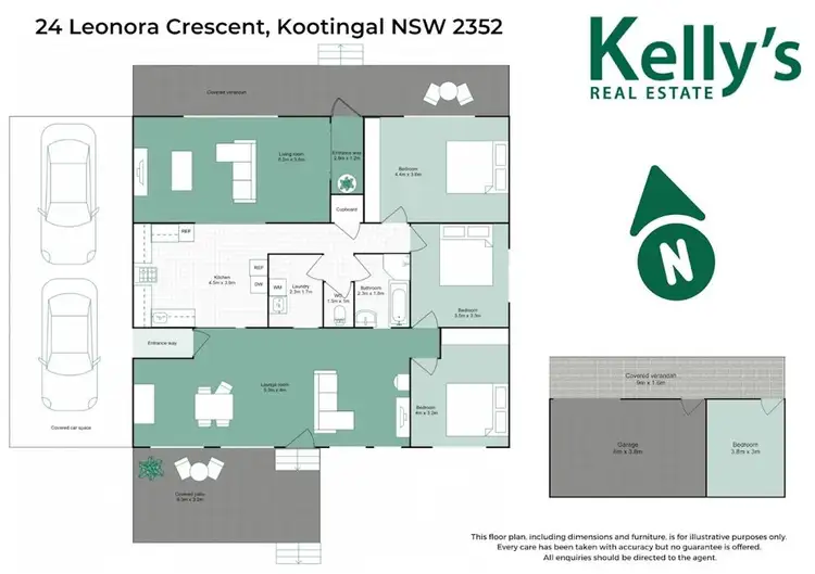 Floorplan of Homely house listing, 24 Leonora Crescent, Kootingal NSW 2352