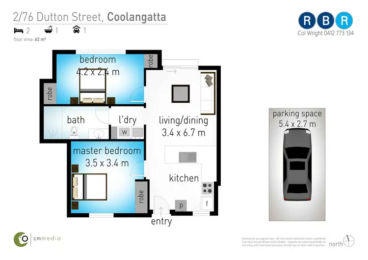 Floorplan of Homely unit listing, 2/76 Dutton Street, Coolangatta QLD 4225