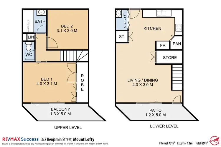 Floorplan of Homely unit listing, 3/2 Benjamin Street, Mount Lofty QLD 4350