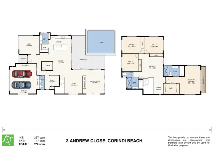 Floorplan of Homely house listing, 3 Andrew Close, Corindi Beach NSW 2456