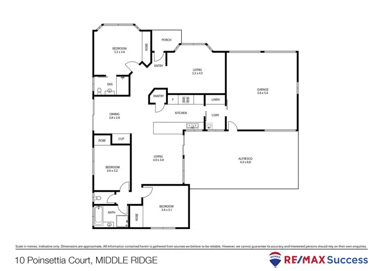Floorplan of Homely house listing, 10 Poinsettia Court, Middle Ridge QLD 4350