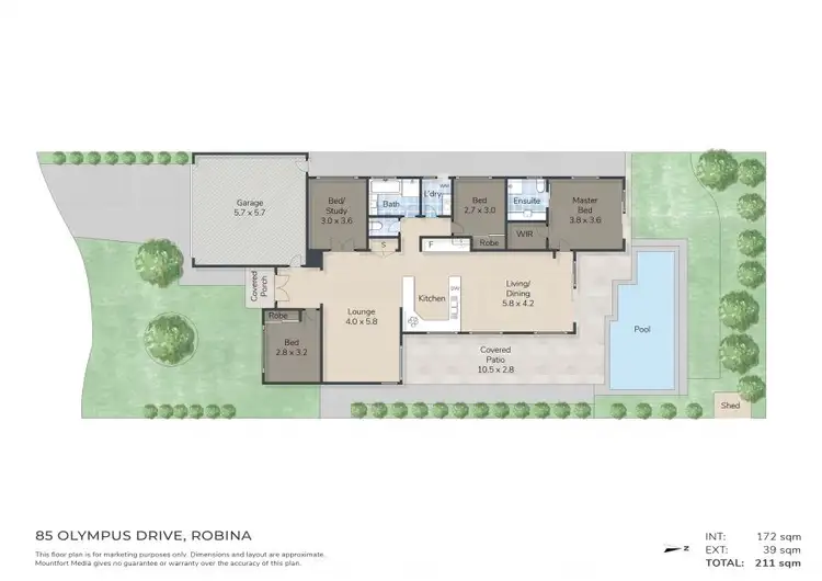 Floorplan of Homely house listing, 85 Olympus Drive, Robina QLD 4226