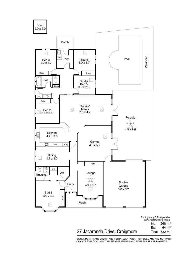 Floorplan of Homely house listing, 37 Jacaranda Drive, Craigmore SA 5114