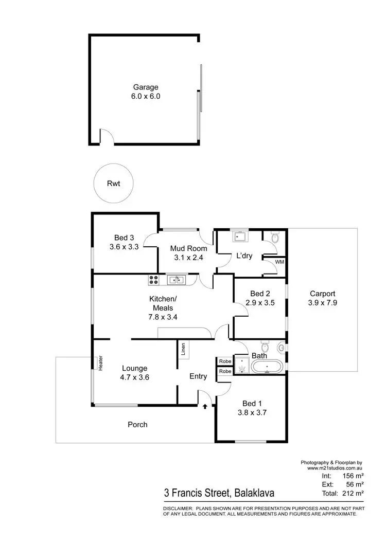 Floorplan of Homely house listing, 3 Francis Street, Balaklava SA 5461