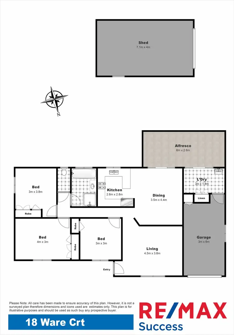 Floorplan of Homely house listing, 18 Ware Court, Darling Heights QLD 4350