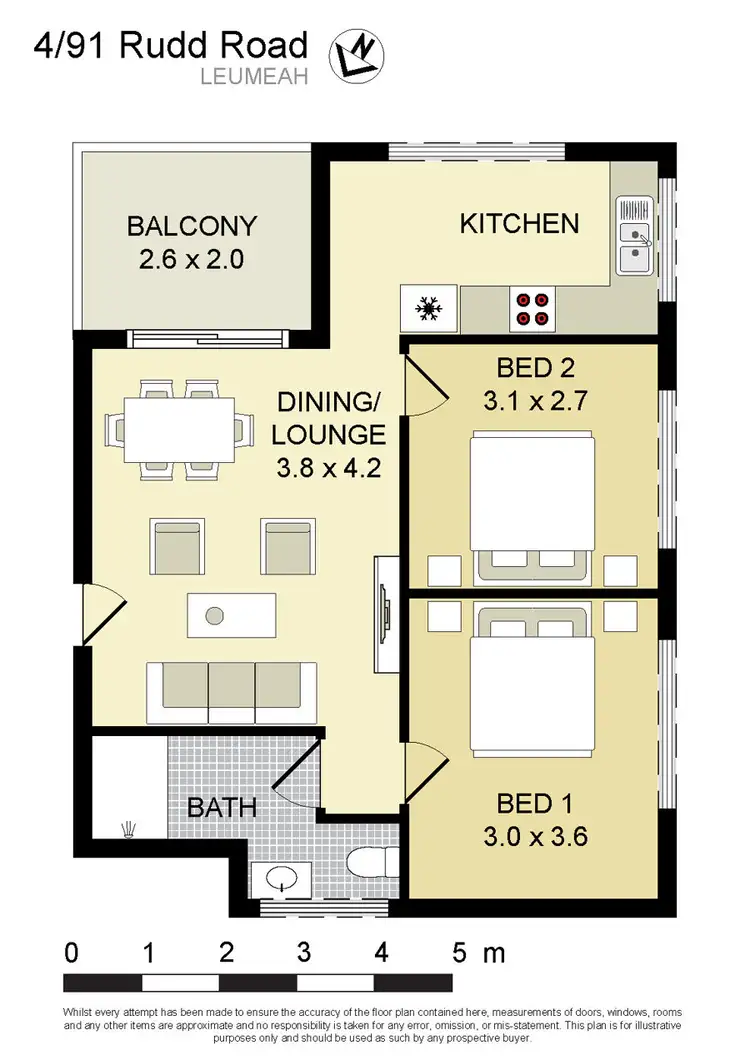 Floorplan of Homely apartment listing, 4/91 Rudd Road, Leumeah NSW 2560