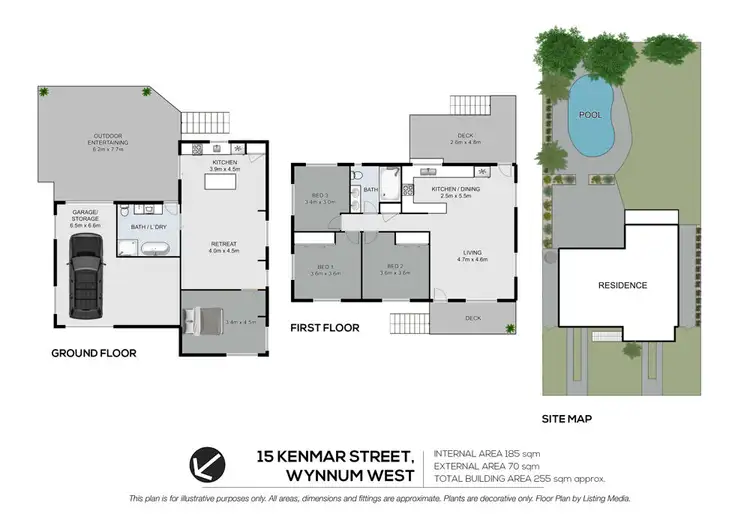 Floorplan of Homely house listing, 15 Kenmar Street, Wynnum West QLD 4178