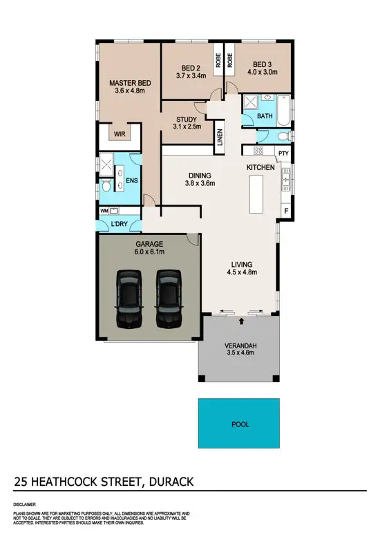 Floorplan of Homely house listing, 25 Heathcock Street, Durack NT 830