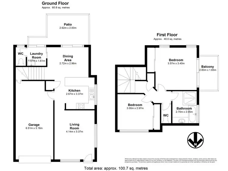 Floorplan of Homely townhouse listing, 1/20 Hawthorne Street, Enoggera QLD 4051