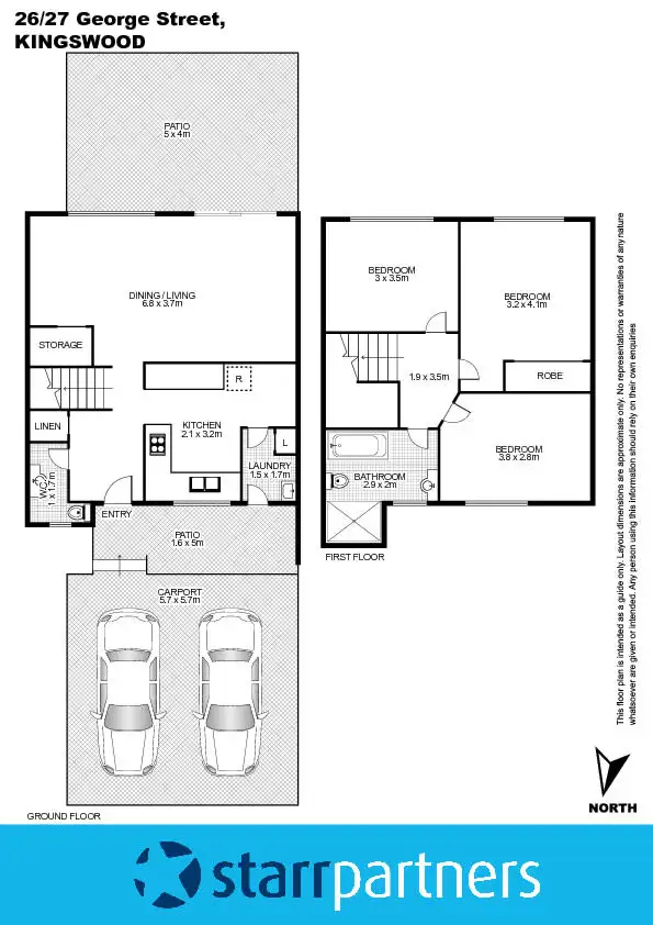 Floorplan of Homely townhouse listing, 26/27 George Street, Kingswood NSW 2747