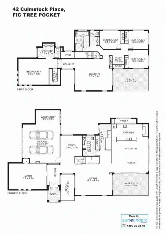 Floorplan of Homely house listing, 42 Culmstock Place, Fig Tree Pocket QLD 4069