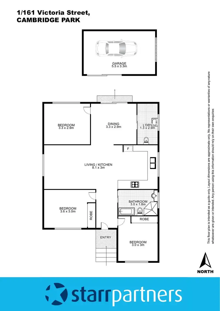 Floorplan of Homely house listing, 1/161 Victoria Street, Cambridge Park NSW 2747