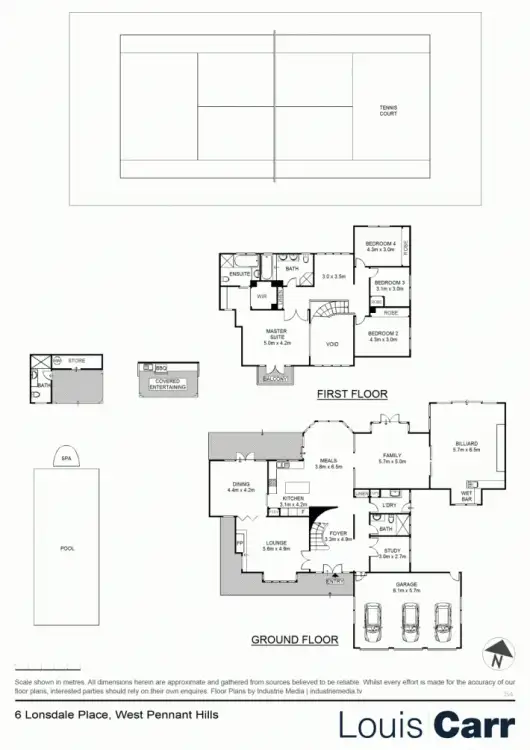 Floorplan of Homely house listing, 6 Lonsdale Place, West Pennant Hills NSW 2125