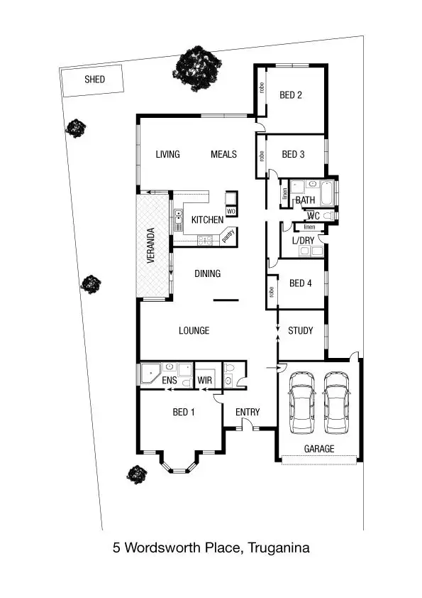 Floorplan of Homely house listing, 5 Wordsworth Place, Truganina VIC 3029