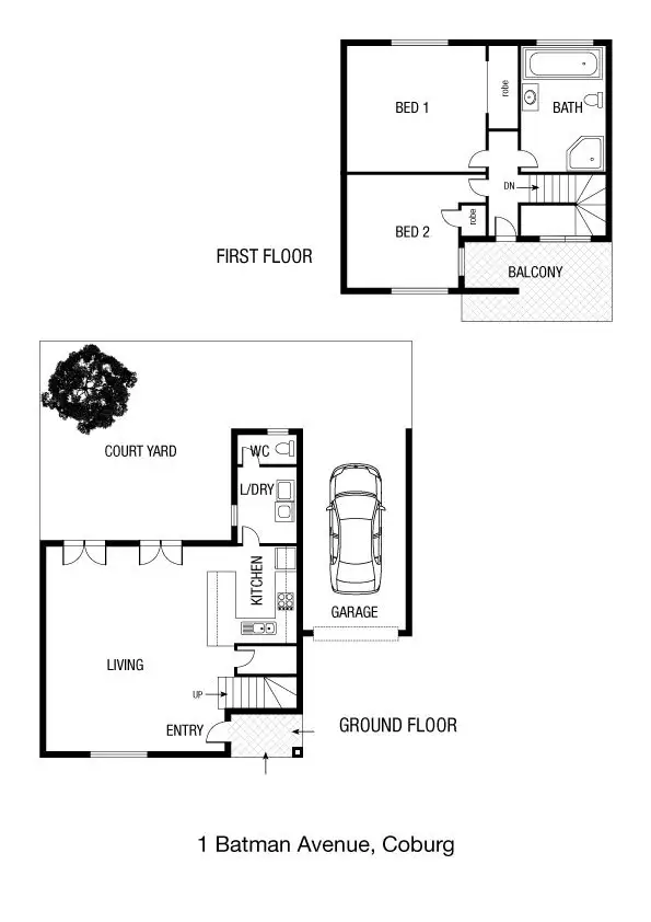 Floorplan of Homely house listing, 1 Batman Ave, Coburg VIC 3058