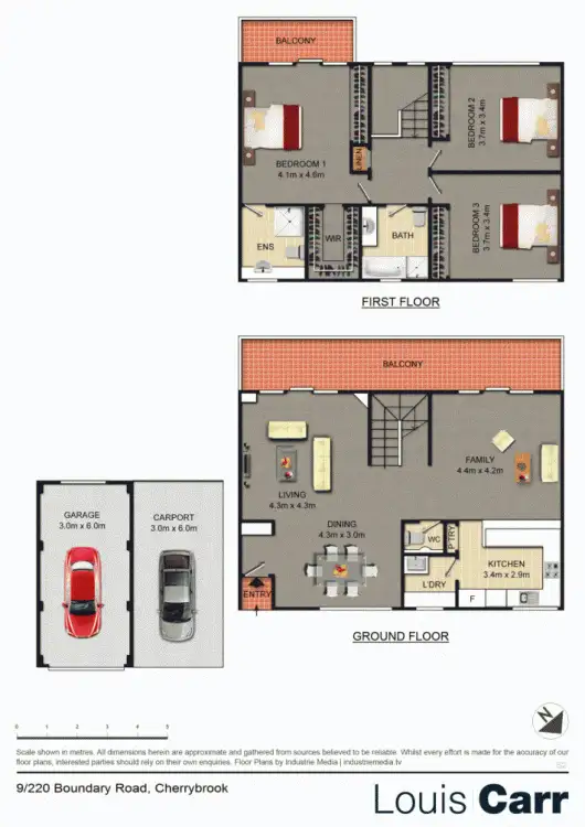 Floorplan of Homely townhouse listing, 9/220 Boundary Road, Cherrybrook NSW 2126
