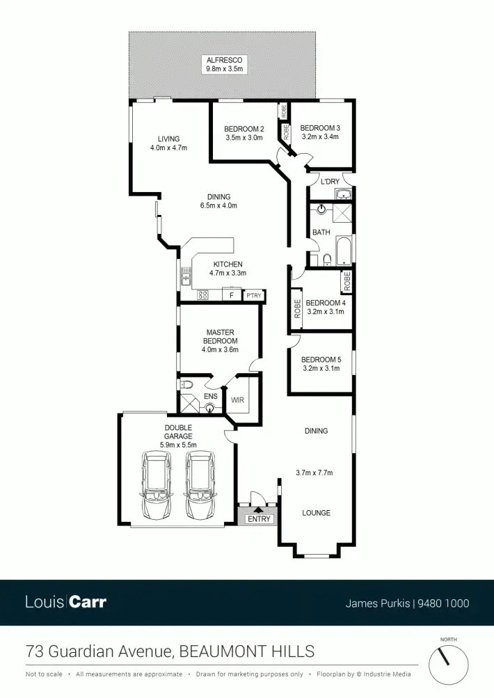 Floorplan of Homely house listing, 73 Guardian Avenue, Beaumont Hills NSW 2155