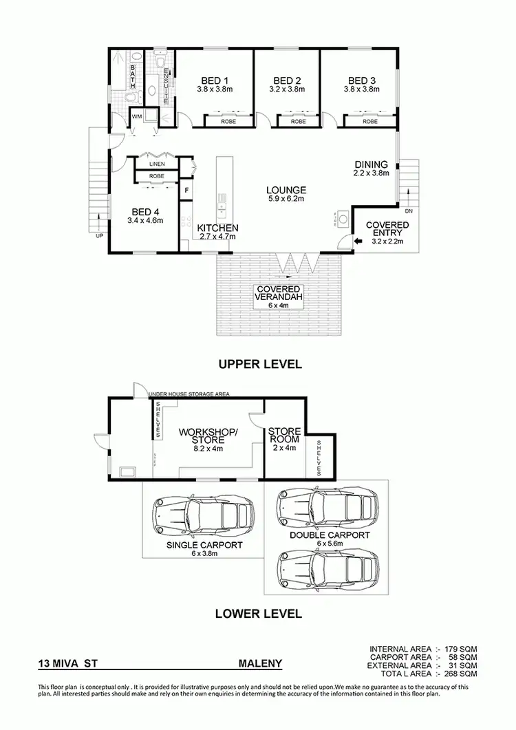 Floorplan of Homely house listing, 13 Miva Street, Maleny QLD 4552