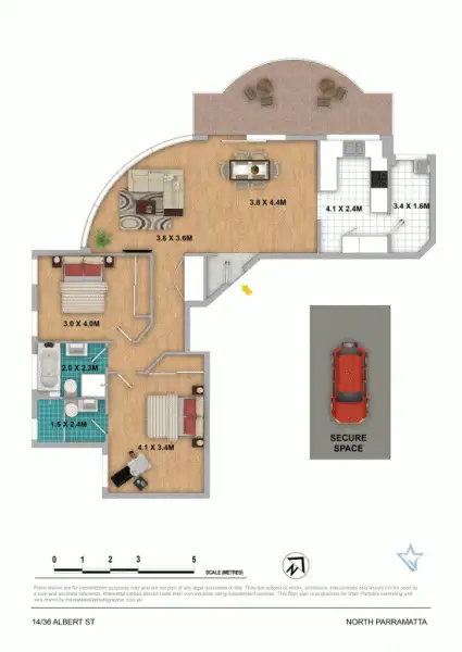Floorplan of Homely unit listing, 14/36 Albert Street, North Parramatta NSW 2151