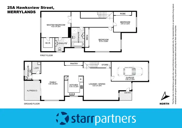 Floorplan of Homely semi-detached listing, 25A Hawksview Street, Merrylands NSW 2160