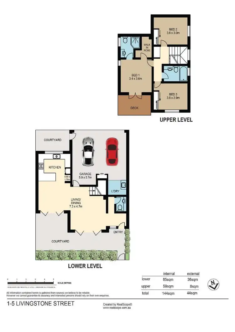 Floorplan of Homely townhouse listing, 1/5 Livingstone Street, Yeerongpilly QLD 4105