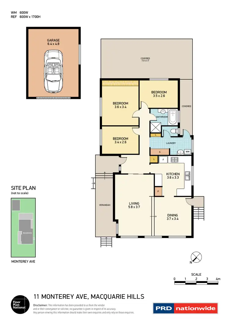 Floorplan of Homely house listing, 11 Monterey Avenue, Macquarie Hills NSW 2285