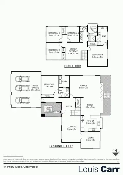Floorplan of Homely house listing, 11 Priory Close, Cherrybrook NSW 2126