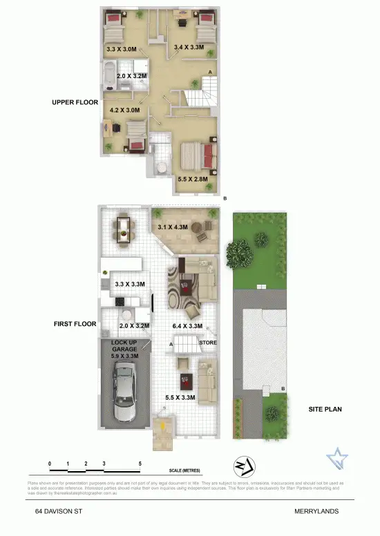 Floorplan of Homely semi-detached listing, 64A Davison Street, Merrylands NSW 2160