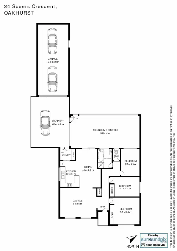 Floorplan of Homely house listing, 34 Speers Crescent, Oakhurst NSW 2761
