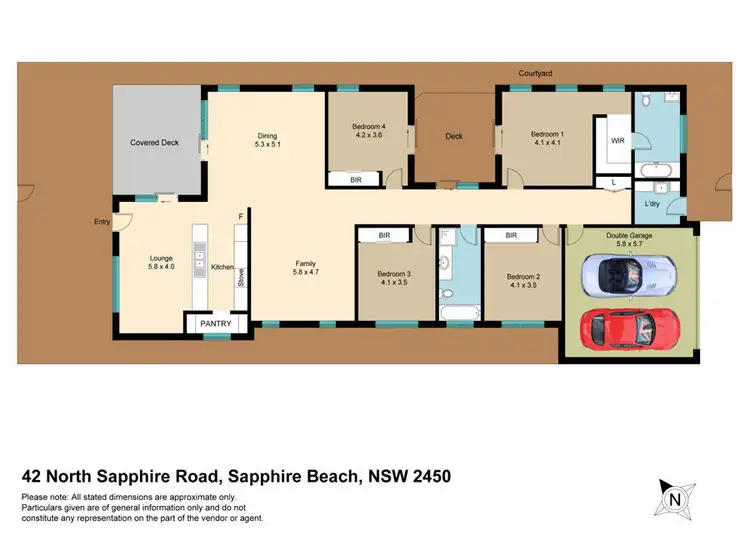 Floorplan of Homely house listing, 42 North Sapphire Road, Sapphire Beach NSW 2450