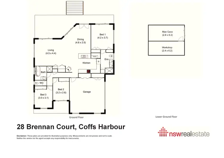Floorplan of Homely house listing, 28 Brennan Court, Coffs Harbour NSW 2450