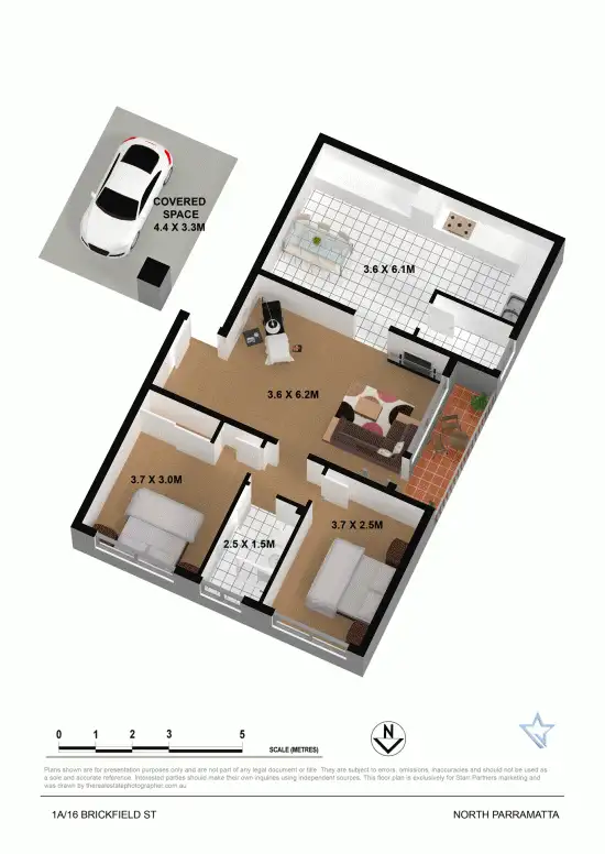 Floorplan of Homely unit listing, 1a/16 Brickfield Street, North Parramatta NSW 2151
