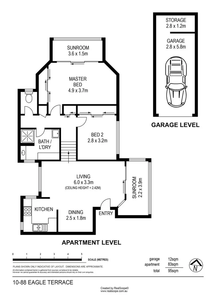 Floorplan of Homely unit listing, 10/88 Eagle Terrace, Sandgate QLD 4017